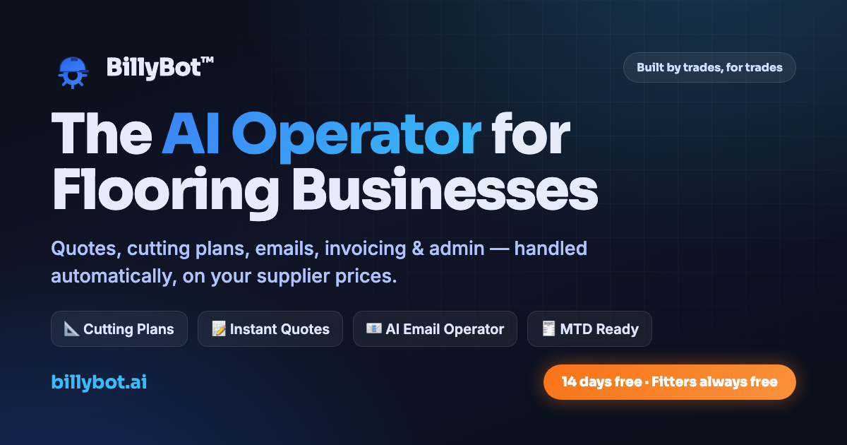 Flooring Business Software & AI Assistant — BillyBot™